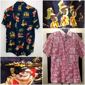 Hawaiian Shirts Bundle: Hula Girls & Tribal Print